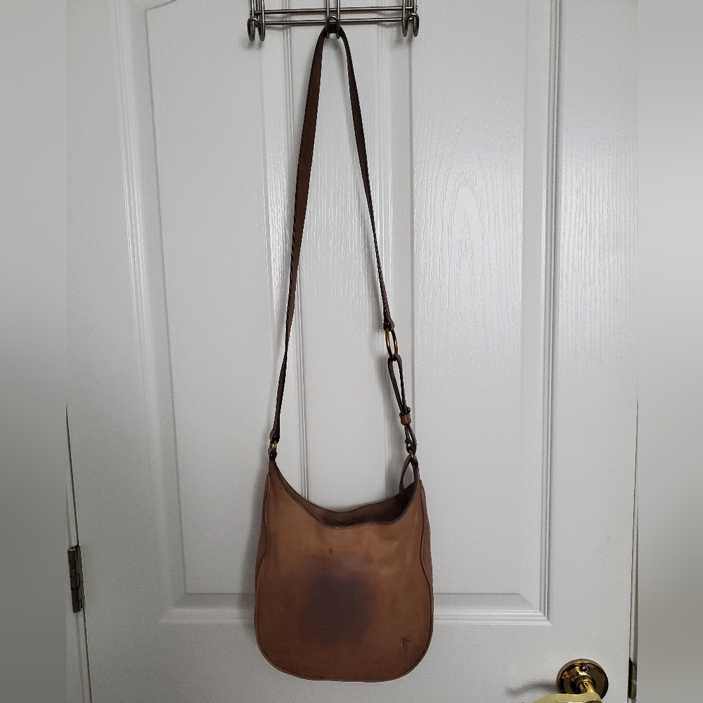 Frye Tan Leather Crossbody Bag